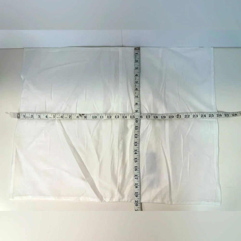 HALLMART COLLECTABLES 2 Standard Sham Linen White Pillow Cases 26W by 20L
